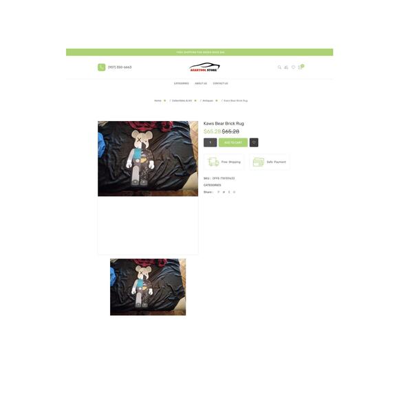 NEW KAWS Custom Rug - Picture 2 of 2